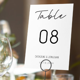 Modern minimalism: Elegant bröllop Bordsnummer