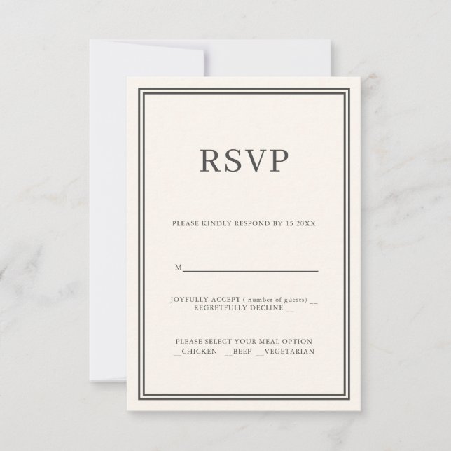 Modern minimalism OSA Responcard (Framsida)