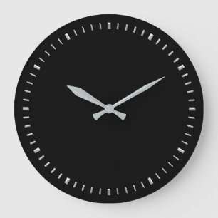 Modern minimalism Silver Grått Black-Abstrakt Stor Klocka