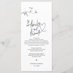 Modern minimalism Ställe att ställa in tackkort Program