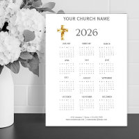 Modern minimalist 2026 kalender magnet