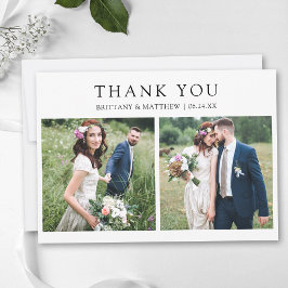 Modern Minimalist 2 Photo Wedding Tack Kort