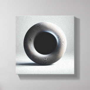 Modern minimalist 3D-ränd toruskonst - Abstrakt G Canvastryck