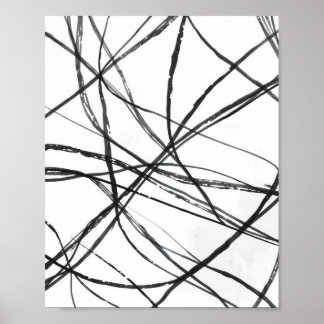 Modern Minimalist Abstract Line Art Poster