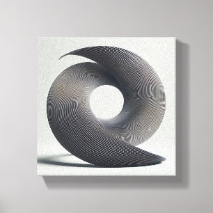 Modern minimalist abstrakt vriden spiral - 3D Canvastryck