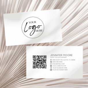 Modern Minimalist Anpassningsbar Company Logotyp Q Visitkort