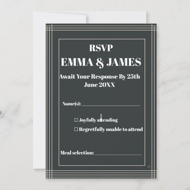 Modern Minimalist Anpassningsbar Save The Date Inbjudningar (Framsida)