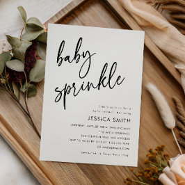 Modern minimalist babyfirande inbjudningar