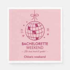 Modern Minimalist Bachelorette Weekend | Pink Pappersservett