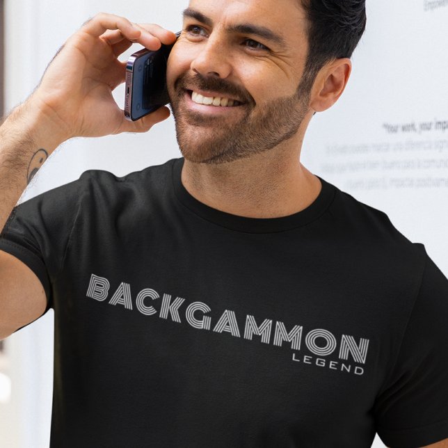 Modern Minimalist Backgammon Entusiast Anpassad T Shirt (Skapare uppladdad)