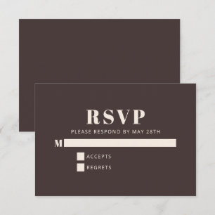 Modern minimalist Bat Mitzvah Brun Anpassad OSA Kort