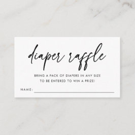 Modern Minimalist Bebispresent Lotteri Baby Shower Tilläggskort