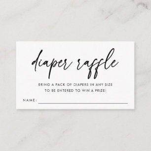 Modern Minimalist Bebispresent Lotteri Baby Shower Tilläggskort