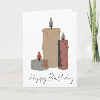 Modern Minimalist Birthday Greeting Kort