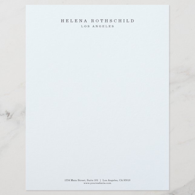 Modern minimalist blå professionell verksamhet brevhuvud (Framsida)