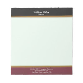 Modern minimalist Black Maroon Rand Anteckningsblock