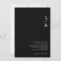 Modern minimalist | Black Monogram Bröllop
