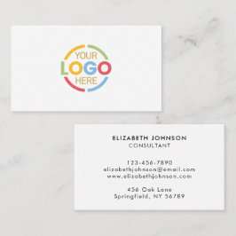 Modern Minimalist Black White Company Logotyp Busi Visitkort