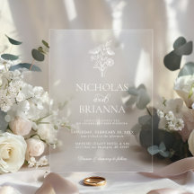 Modern Minimalist Black White Floral Wedding