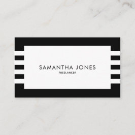 Modern minimalist Black White Rand Freelancer Visitkort