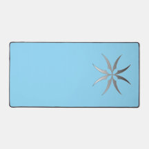 Modern Minimalist Black & White Tech Desk MatGeome