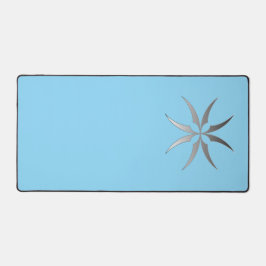 Modern Minimalist Black & White Tech Desk MatGeome