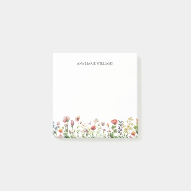 Modern minimalist blommig post-it block (Framsida)