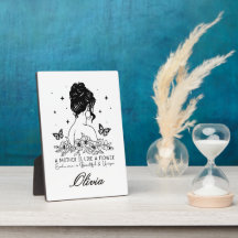 Modern minimalist blomsterdag för mamma med eget n
