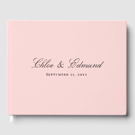 Modern Minimalist Blush Pink Wedding Gästböcker