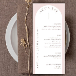 Modern minimalist Bohemian Arch Menu Meny