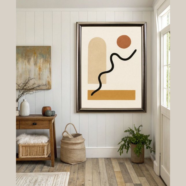 Modern minimalist Boho Abstrakt Wall Art Earthy Poster (Skapare uppladdad)