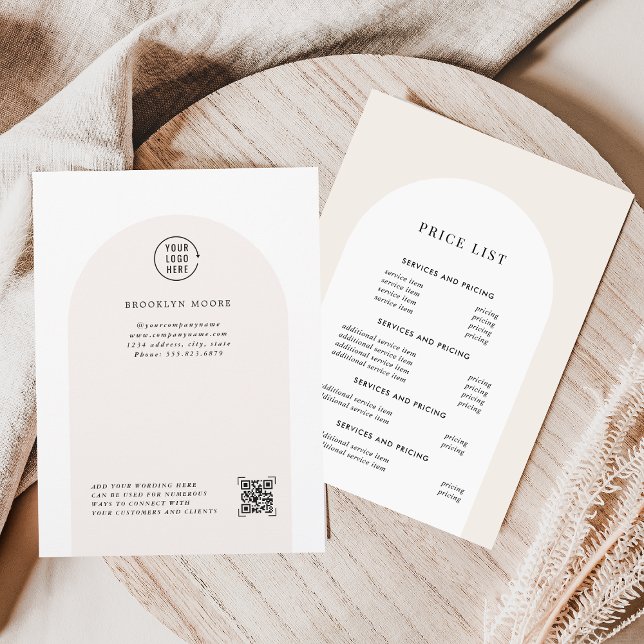 Modern minimalist boho-båge | Prisskylt (Skapare uppladdad)