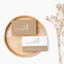 Modern Minimalist Boho Cream Beige-skript Snyggt