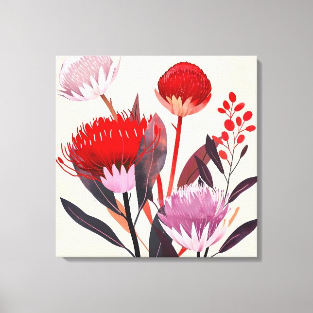 Modern Minimalist Boho Floral Botanical Canvastryck (Framsida)