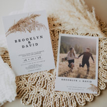 Modern minimalist Boho Pampas Grass Bröllop