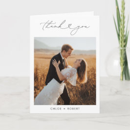 Modern minimalist boho script tackkort