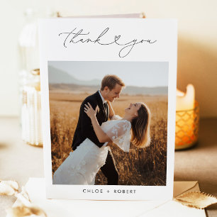 Modern minimalist boho script tackkort
