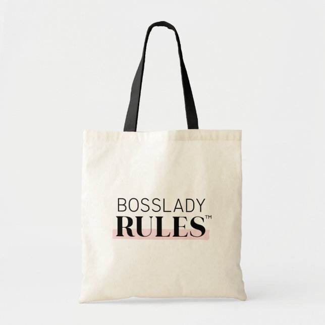 Modern Minimalist BossLady Regler Logotyp Tygkasse (Framsidan)