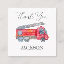 Modern Minimalist Brandman Födelsedagsfest Tack Tilläggskort