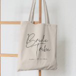 Modern minimalist Bride Tribe Tygkasse<br><div class="desc">Hämta några coola-personifierbara bachelorette-presenter medan du väntar på den stora dagen.</div>