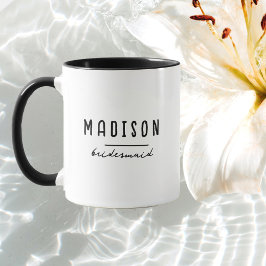 Modern minimalist | Bridesmaid Bröllop Mugg