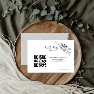 Modern minimalist bröllop Vänligen RSVP OSA Kort