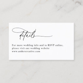 Modern minimalist bröllopskort i rosafärgad nyans visitkort
