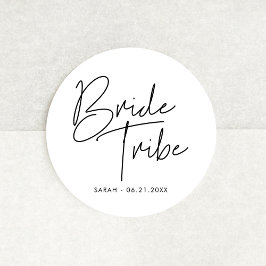 Modern minimalist Brud stam Runt Klistermärke