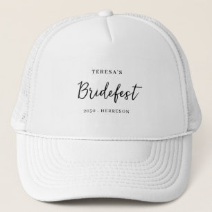 Modern minimalist brudtärna skriptdesign keps