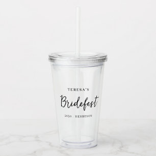Modern minimalist brudtärna skriptdesign take away mugg