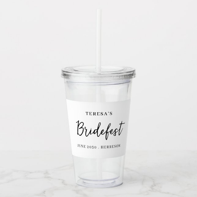 Modern minimalist brudtjänst skriptdesign take away mugg (Framsida)