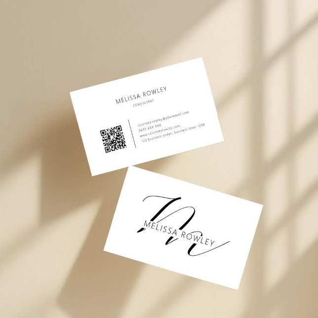 Modern minimalist business card QR Code Visitkort (Skapare uppladdad)