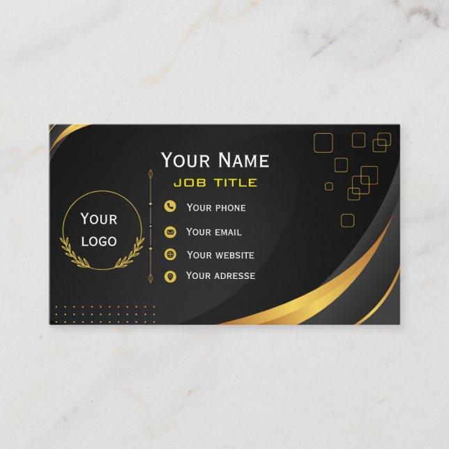 Modern Minimalist Business Card Template Visitkort (Framsida)