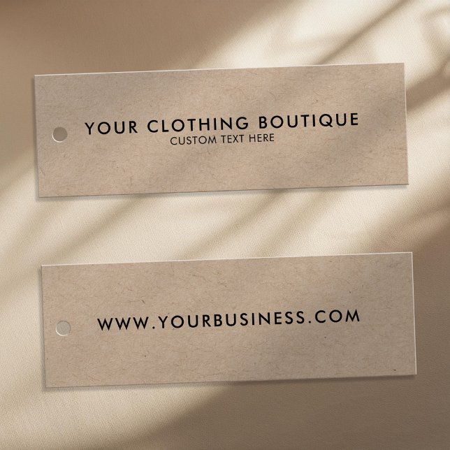 Modern minimalist Business Kraft Clothing Märkre Litet Visitkort (Skapare uppladdad)